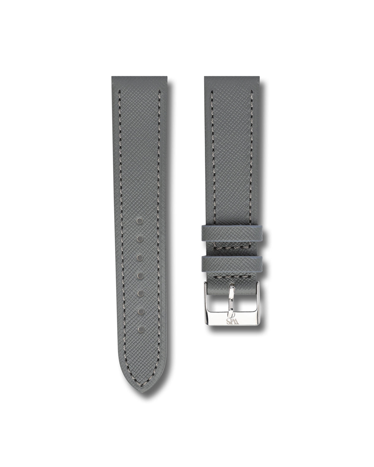 Slate Grey Saffiano Leather Watch Strap 22mm