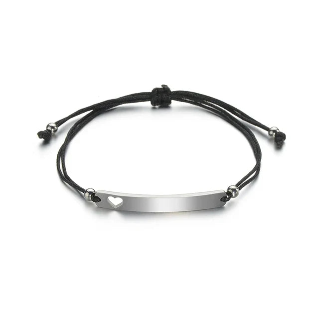 Nextvance Customized Engraving Nameplate Couple Bracelets on hand Stainless Steel Chain Bracelet  For Women Lovers  Jewelry Day