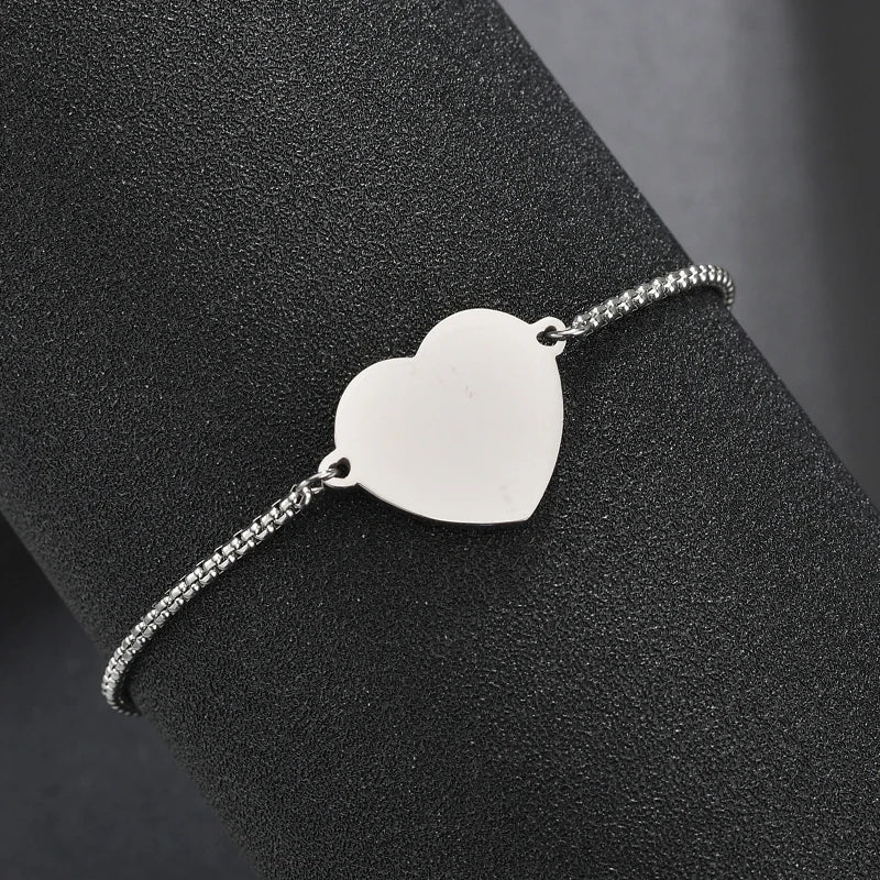 Nextvance Customized Engraving Nameplate Couple Bracelets on hand Stainless Steel Chain Bracelet  For Women Lovers  Jewelry Day