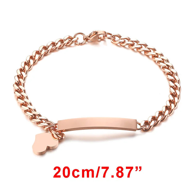 Name Customization Engrave Birth Date Bracelets,Personal Birthday Gift ,Stainless Steel Bracelet