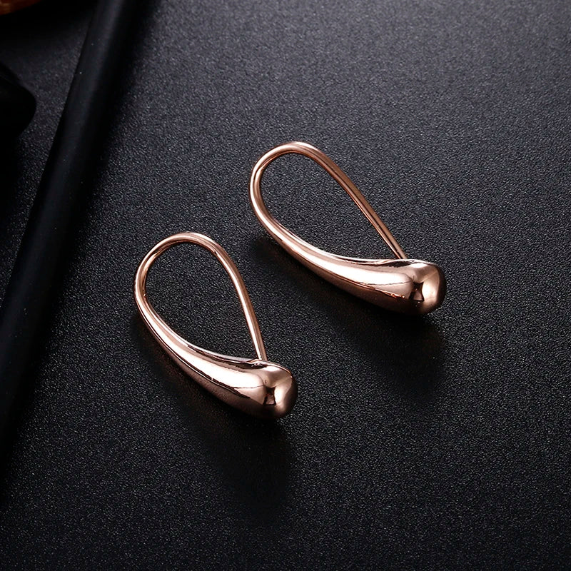 Aravant 925 Silver Earring For Women Water Drop Gold Earrings Fashion Wedding Jewelry Gifts