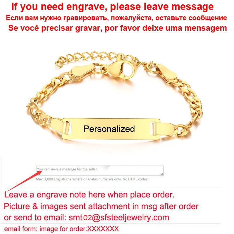 Personalized Name Bracelet VIP Link for for Boy Girl