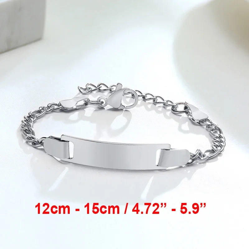 Name Customization Engrave Birth Date Bracelets,Personal Birthday Gift ,Stainless Steel Bracelet