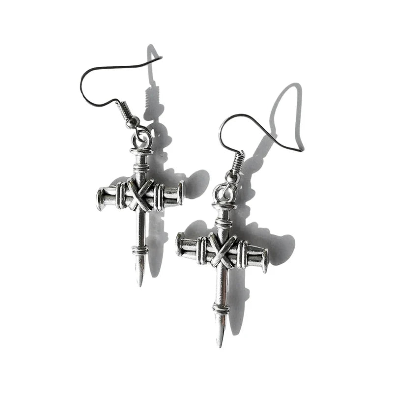 50 Style Earrings For Women Fashion Punk Drop Earrings Simple Cool Cute Jewelry Custom Handmade Girls  Snake Cross Animal