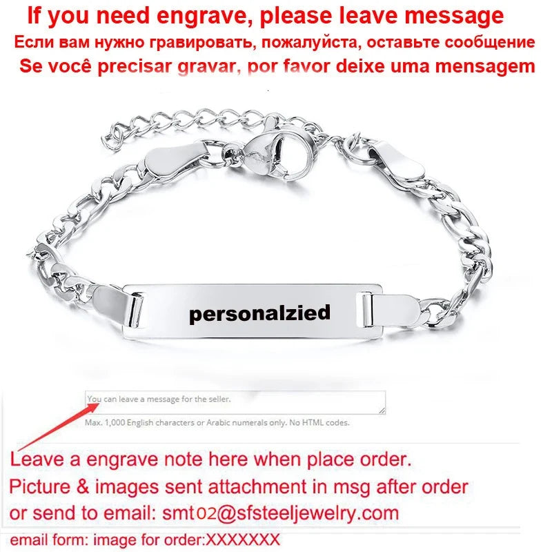 Personalized Name Bracelet VIP Link for for Boy Girl