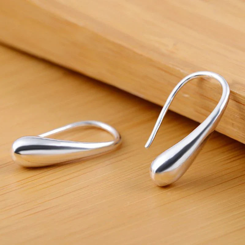 Aravant 925 Silver Earring For Women Water Drop Gold Earrings Fashion Wedding Jewelry Gifts