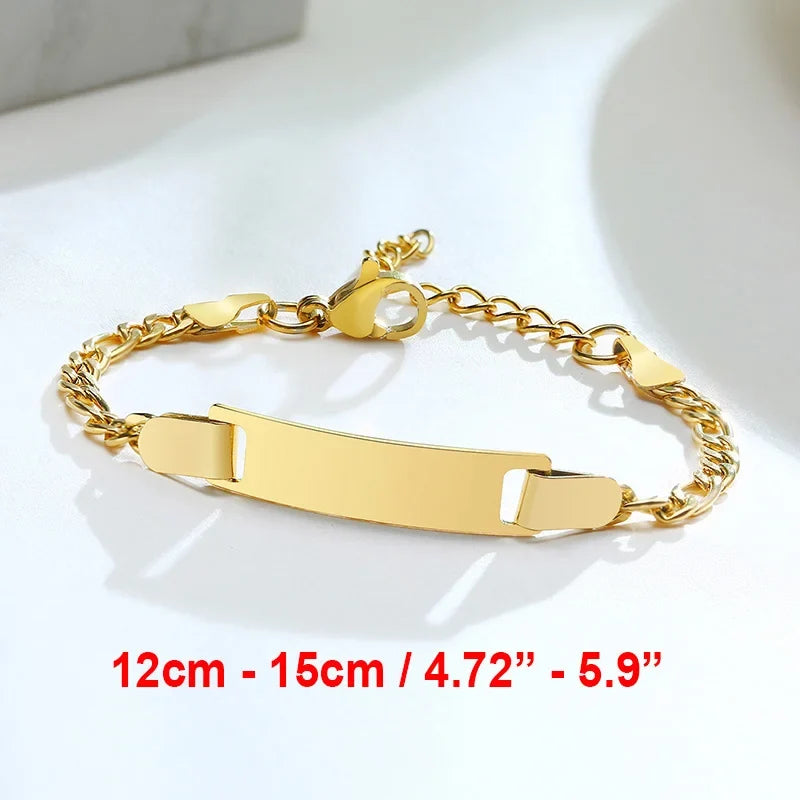 Name Customization Engrave Birth Date Bracelets,Personal Birthday Gift ,Stainless Steel Bracelet