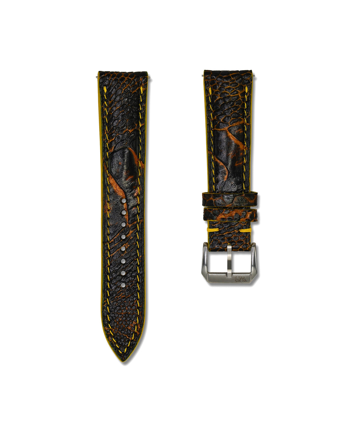 Bumblebee Bespoke Ostrich Shin Leather Watch Strap 20mm