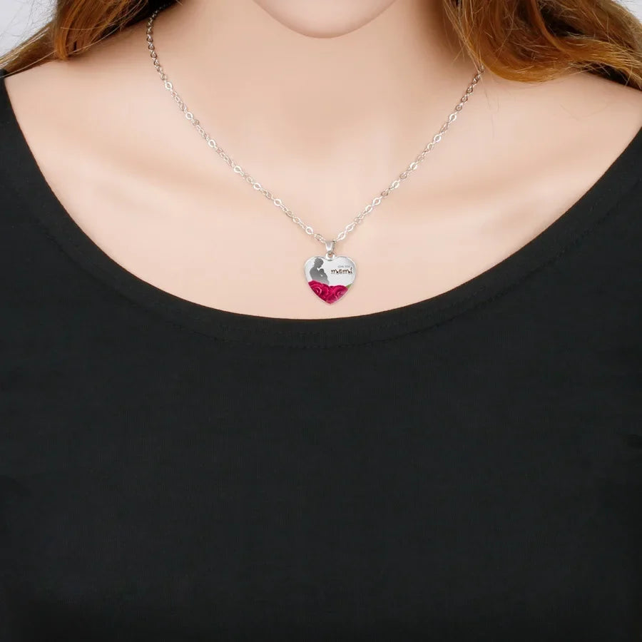 BEST MOM EVER necklaces For Women Mama Letter Heart shape pendant Chains Fashion Mother's Day Jewelry Gift