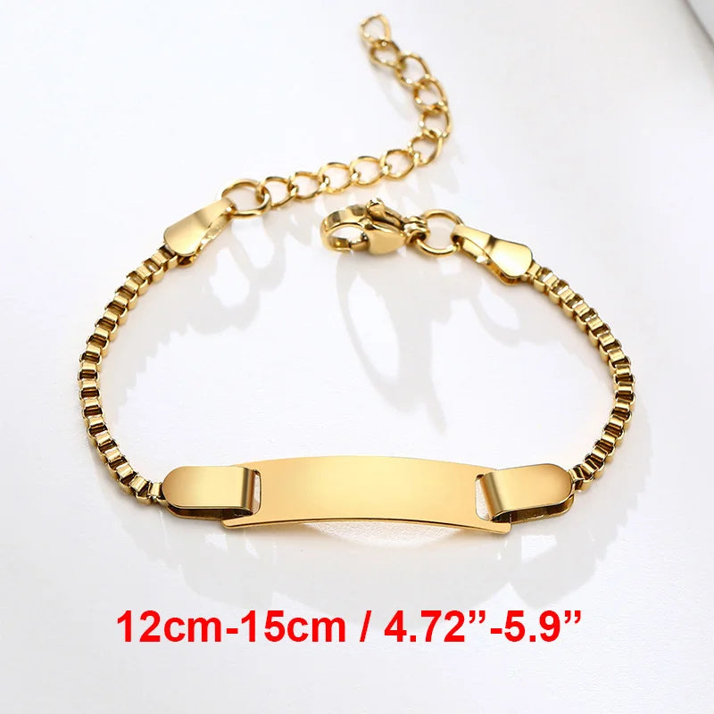 Name Customization Engrave Birth Date Bracelets,Personal Birthday Gift ,Stainless Steel Bracelet