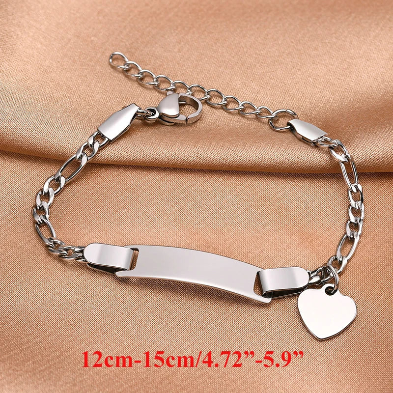 Name Customization Engrave Birth Date Bracelets,Personal Birthday Gift ,Stainless Steel Bracelet