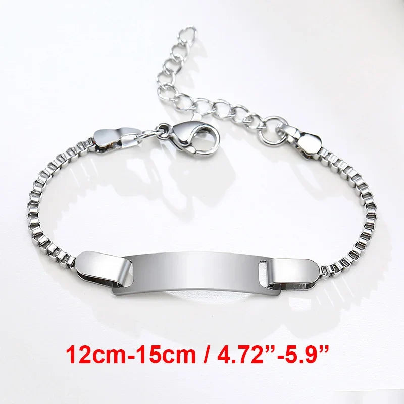 Name Customization Engrave Birth Date Bracelets,Personal Birthday Gift ,Stainless Steel Bracelet