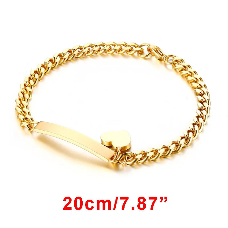 Name Customization Engrave Birth Date Bracelets,Personal Birthday Gift ,Stainless Steel Bracelet