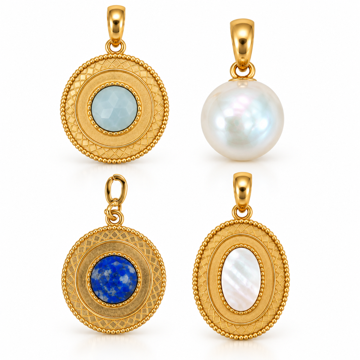 Attachable gold charm pendants