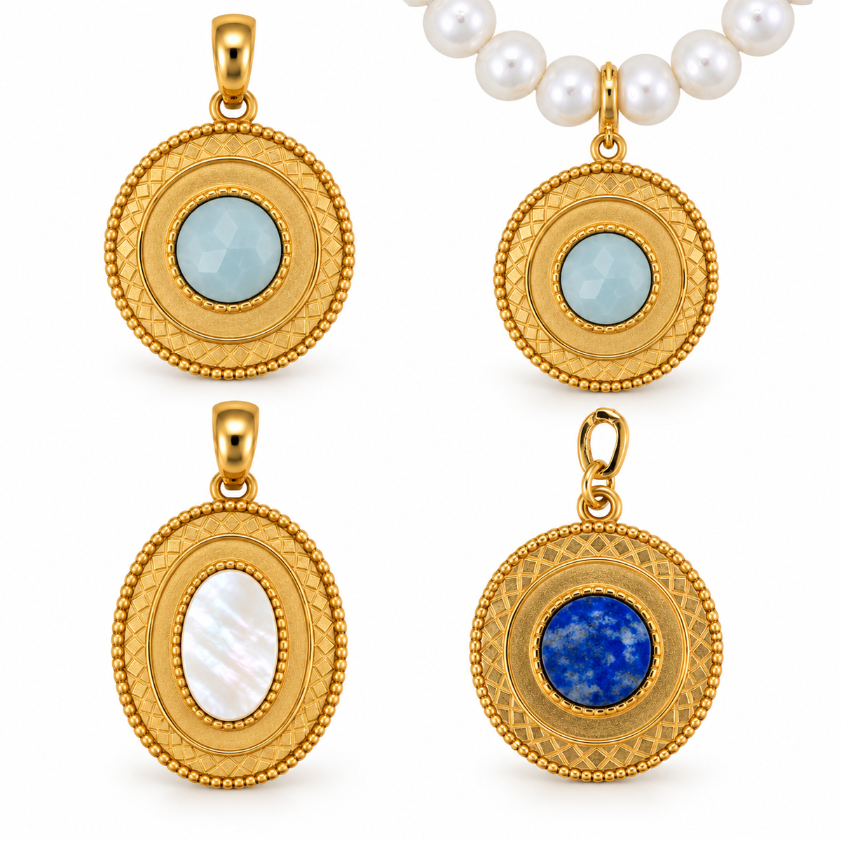 Attachable gold charm pendants