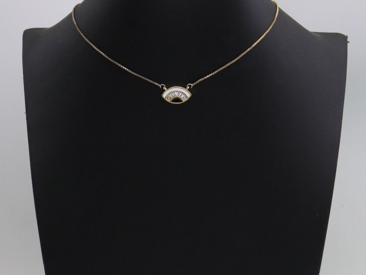 Enamel Evil Eye Connector Pendant, CZ Micro Pave Oil Drop pendant,Enamel pendant,Enamel Jewelry, 17x10mm, sku#F1051