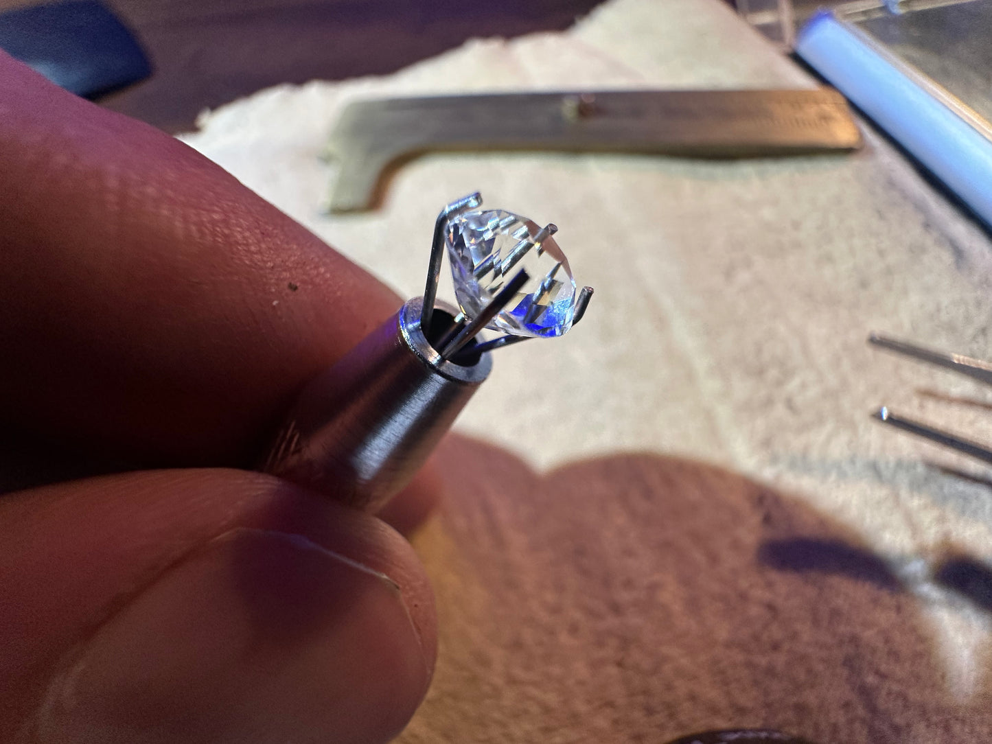 * GIA Certified 1.5ct Early Era Cushion Cut Strass Gemstone Diamond Simulant *