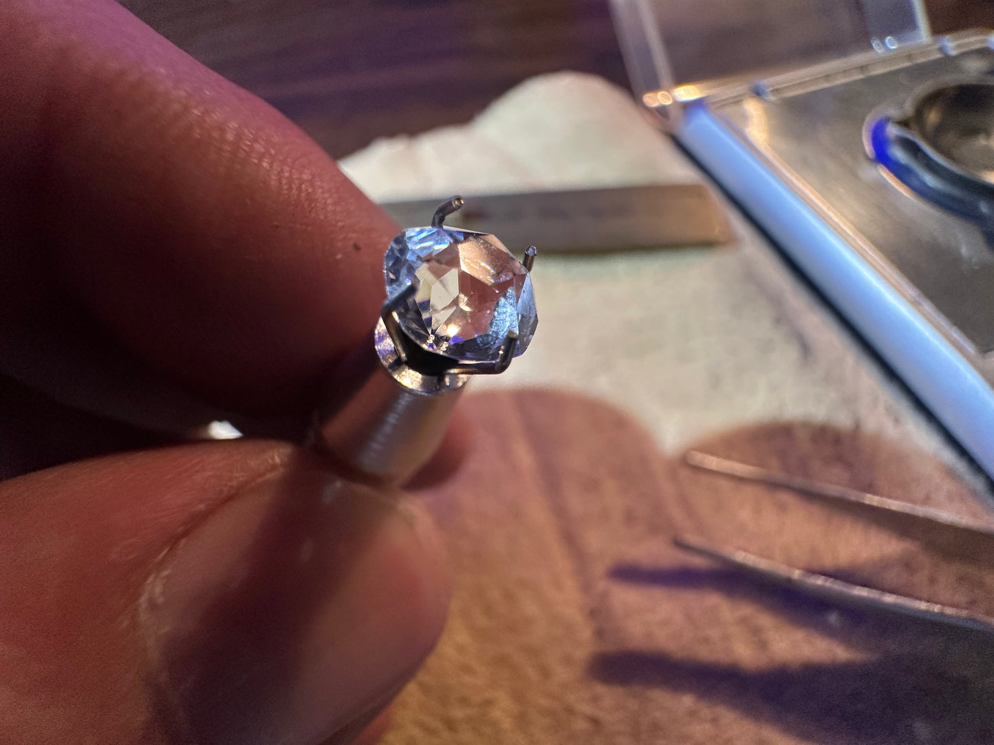 * GIA Certified 1.5ct Early Era Cushion Cut Strass Gemstone Diamond Simulant *