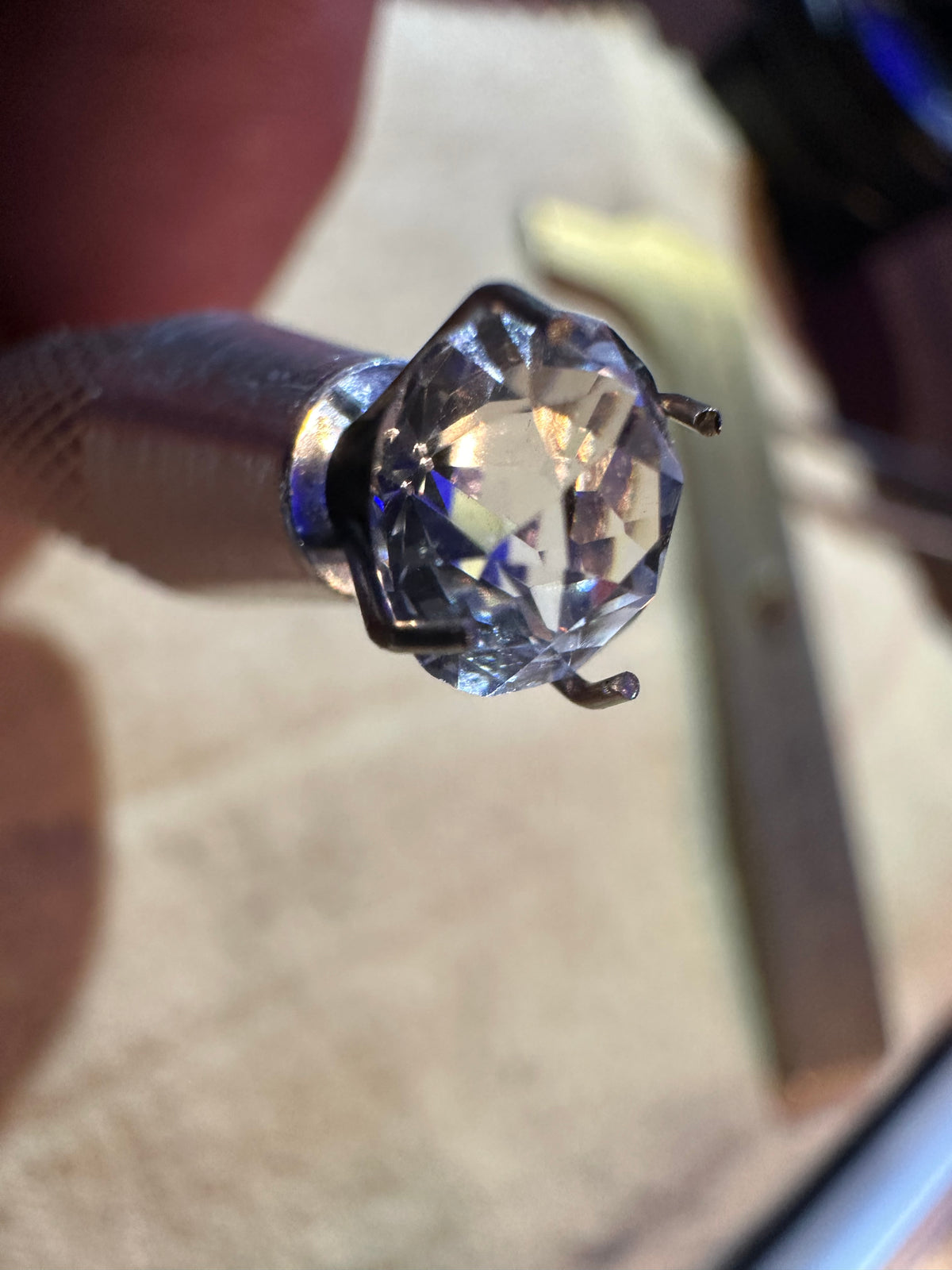 * GIA Certified 1.5ct Early Era Cushion Cut Strass Gemstone Diamond Simulant *