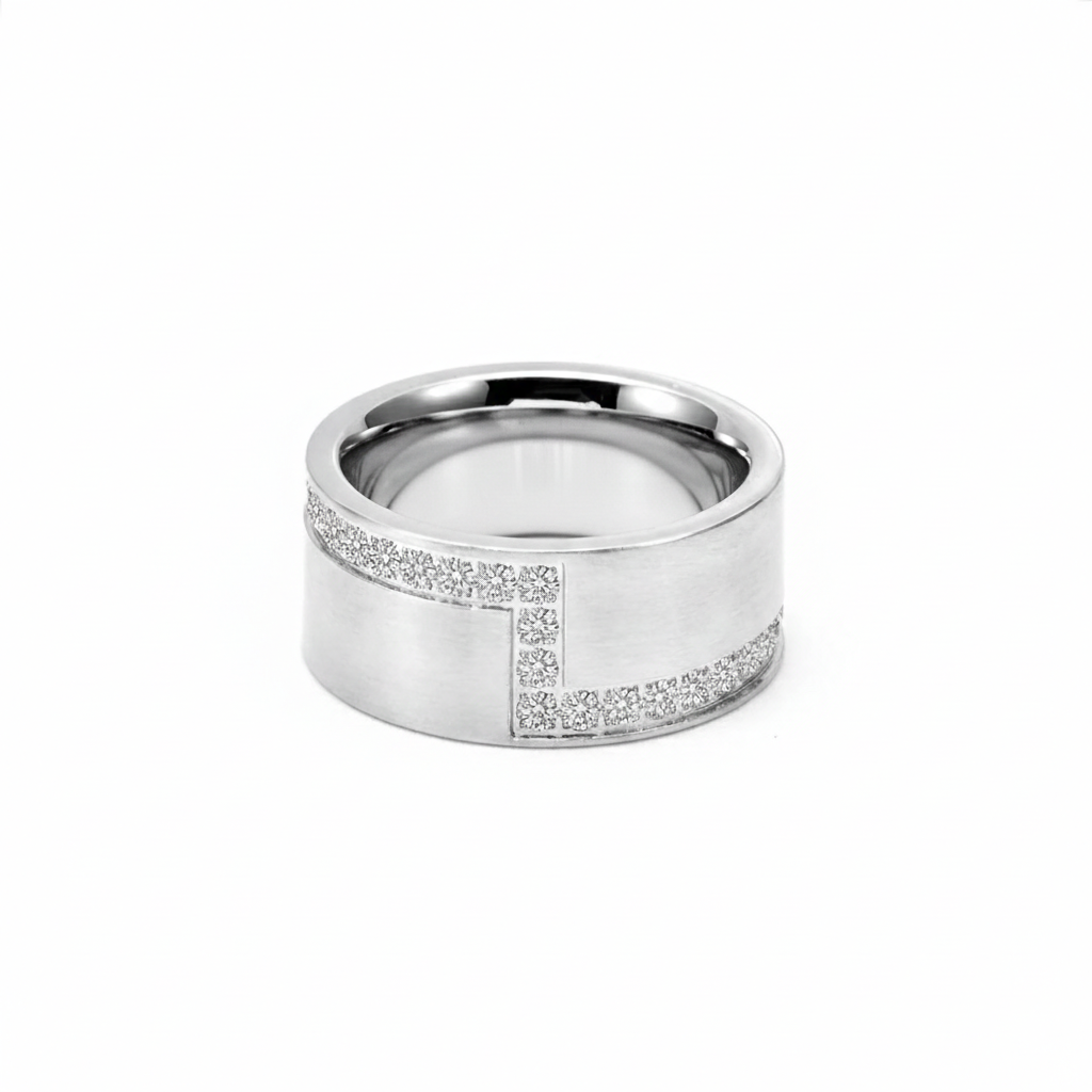 RG129W B.Tiff .02 ct Cross Body Ring [Wide Band]