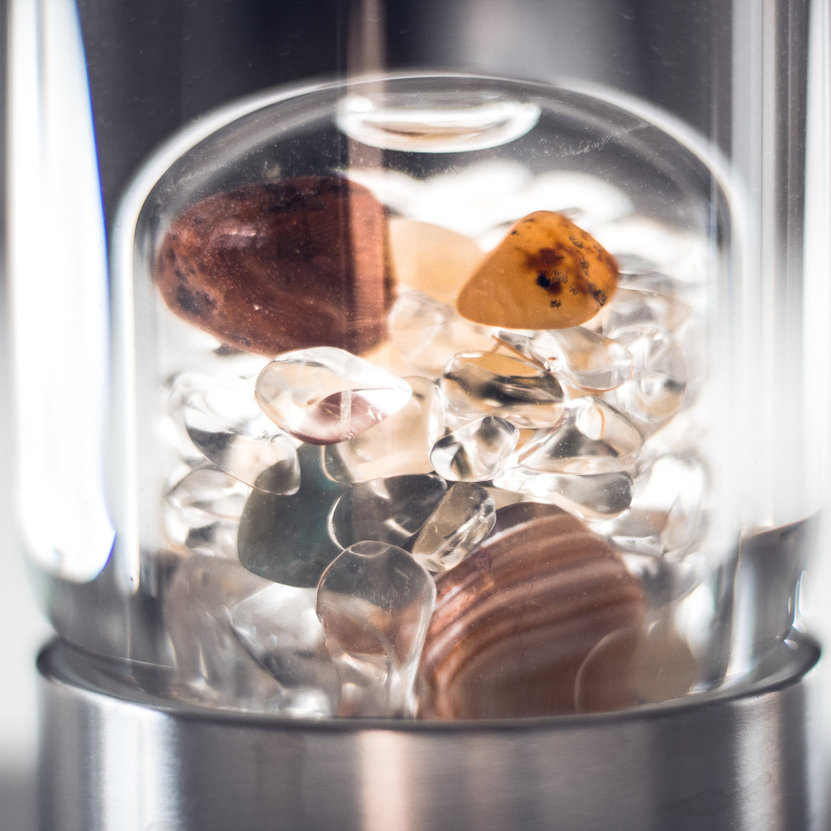 ViA HAPPINESS | Jade, Orange Calcite, Carnelian & Clear Quartz