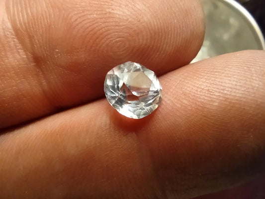 * Rare Certified Early Era Strass Gemstone .87 D IF Cushion Cut Diamond Simulant