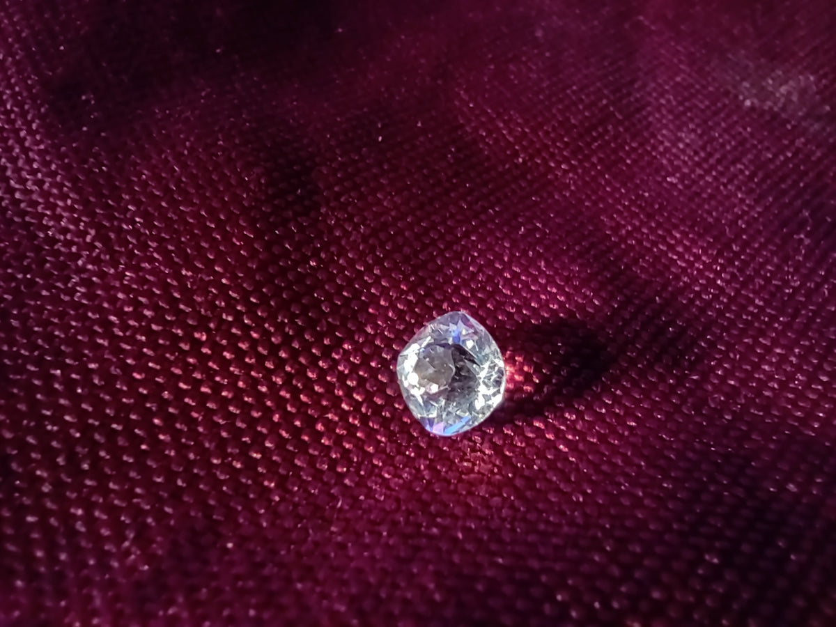 * Rare Certified Early Era Strass Gemstone .87 D IF Cushion Cut Diamond Simulant