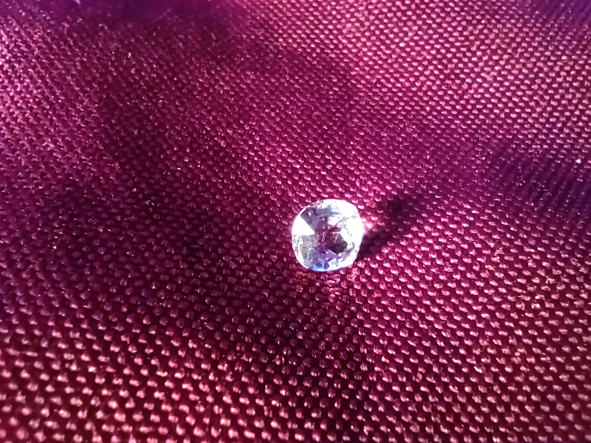 * Rare Certified Early Era Strass Gemstone .87 D IF Cushion Cut Diamond Simulant