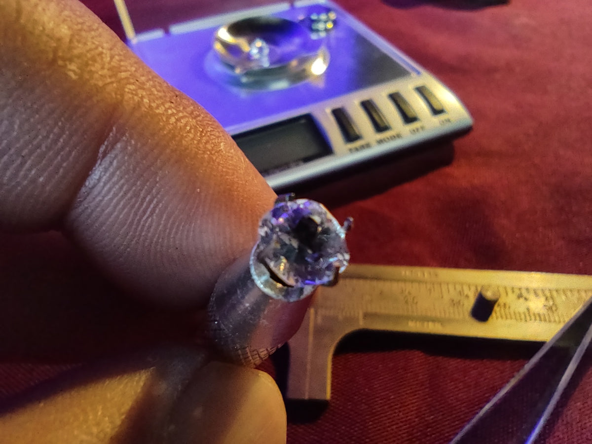 * Rare Certified Early Era Strass Gemstone .87 D IF Cushion Cut Diamond Simulant
