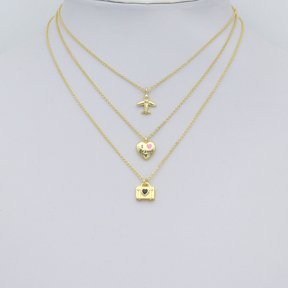Air Plane I Love Travel Heart Camera Purse Charm Pendants,Sku#LD743