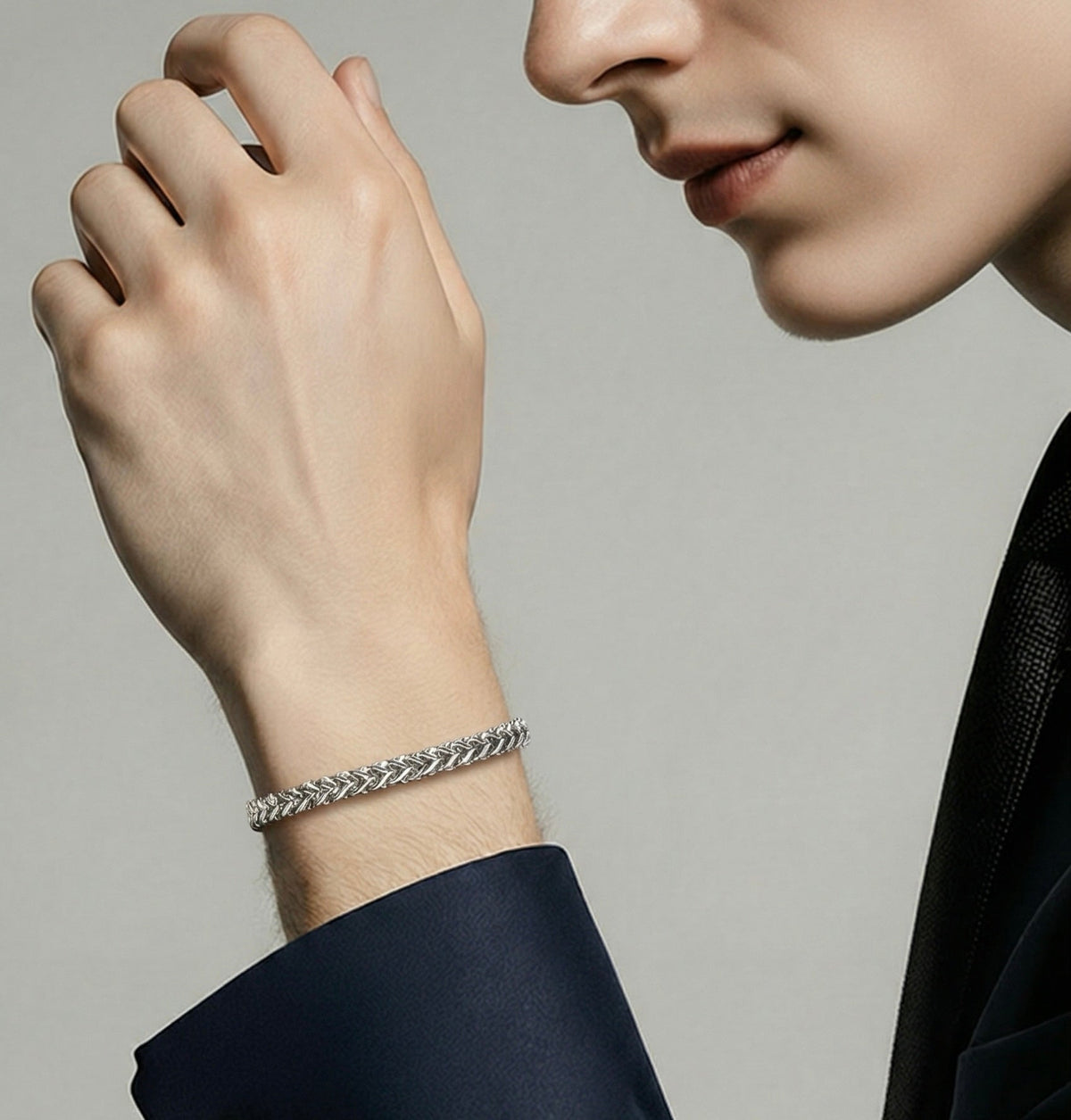 BG140W B.Tiff Franco Link Bracelet