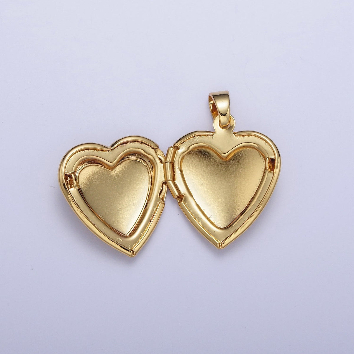 Gold Engraved Decorative Cravings Heart Love Locket Pendant For Valentines Romantic Jewelry | X-678