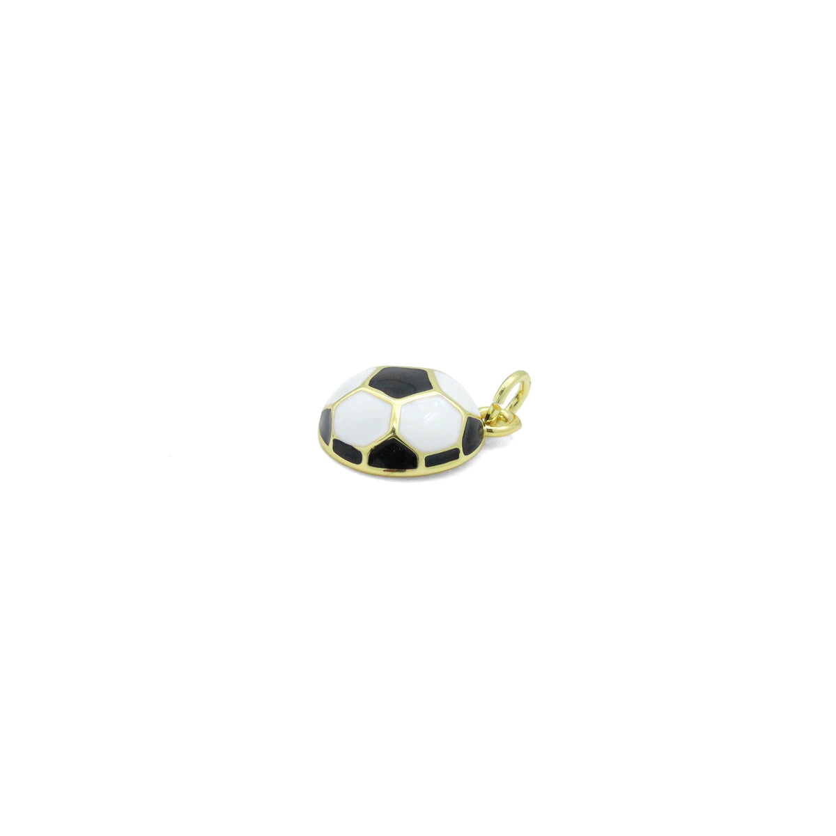 Black White Enamel Soccer Shape Pendant, sku#F1354
