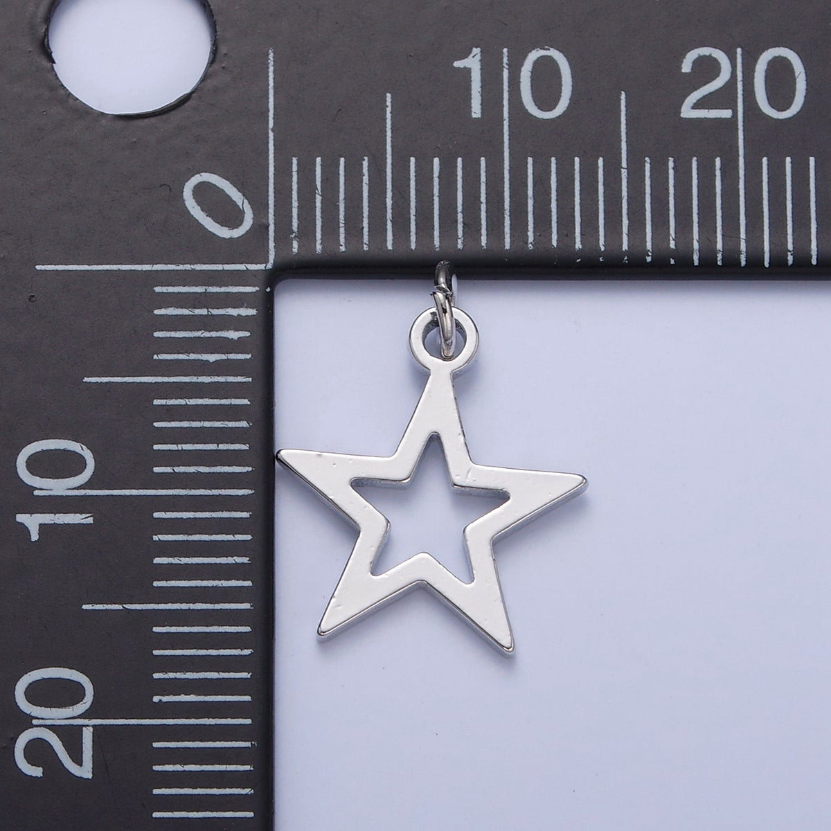 Dainty Gold Flat Star Pendant Open Star Charm for Necklace Bracelet Earring 14K Gold Filled W-466 W-467