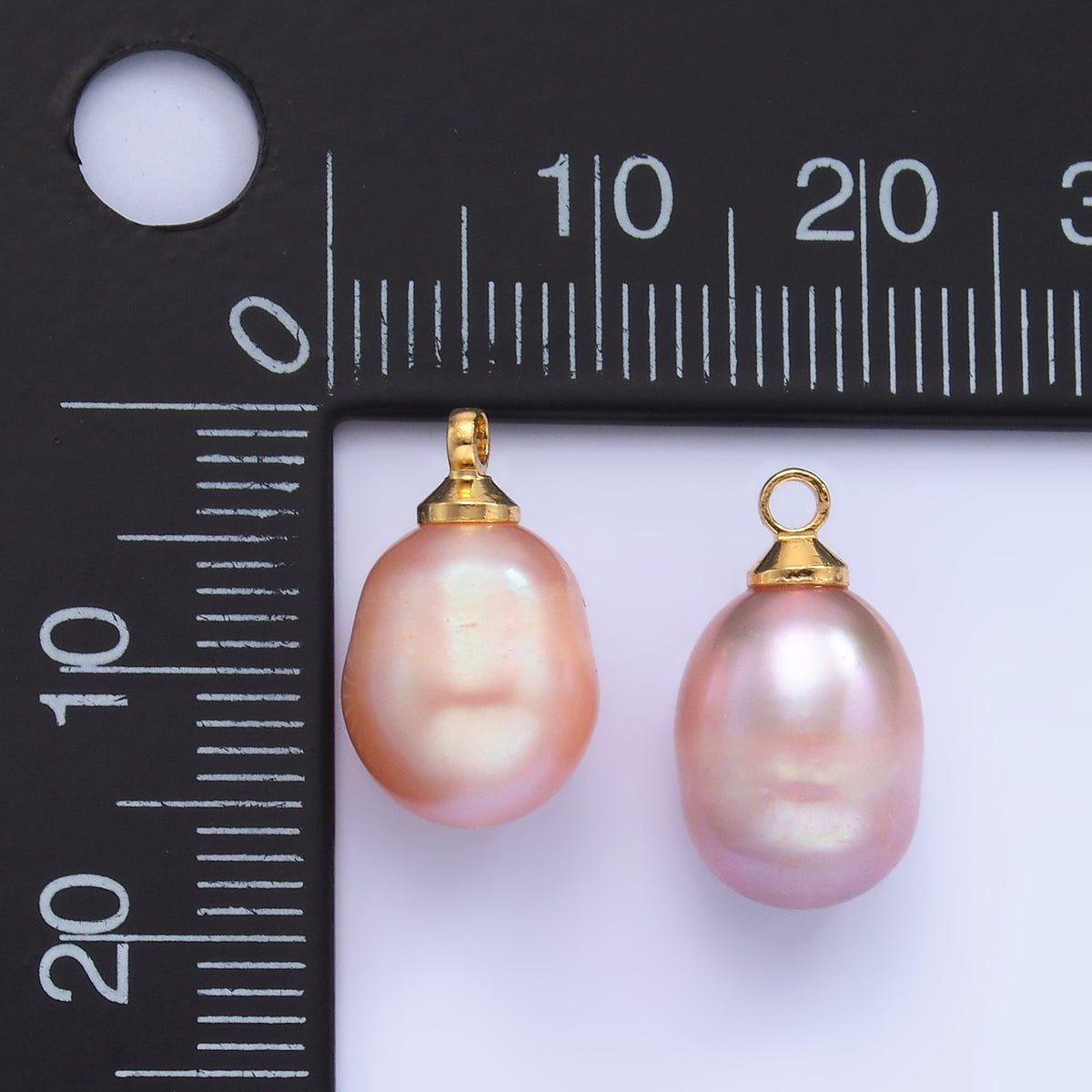 24K Gold Filled Light Purple, Pink, Dark Purple Freshwater Pearl Charm | P1573 P1577 P1578