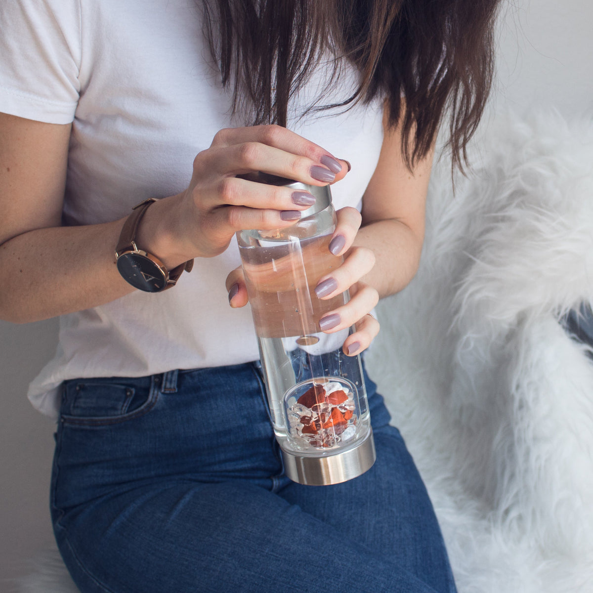 ViA FITNESS | Red Jasper, Magnesite & Clear Quartz