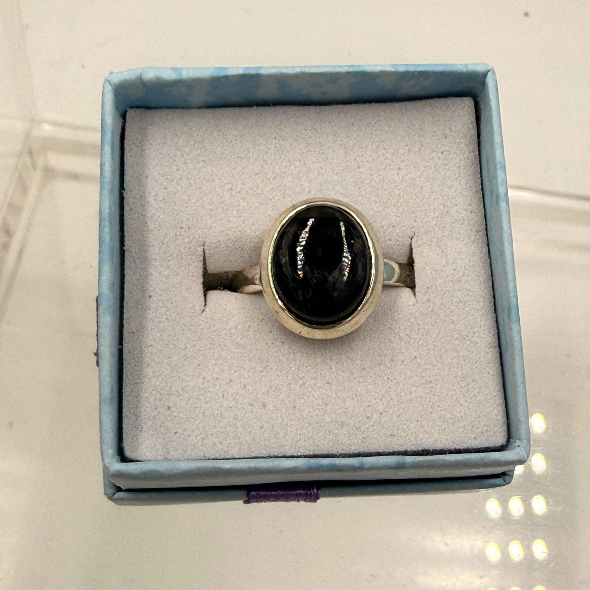 Sterling Silver Bezeled Oval Pietersite Ring - Size 6 - Grounding, Transformative & Insightful