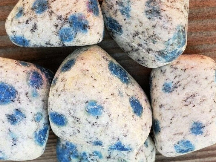 Afghanite K2 Mountain Tumbled Stone Blue & White