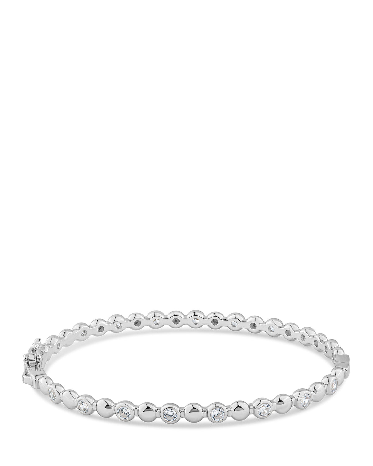 Round and Metal Alternating Bangle