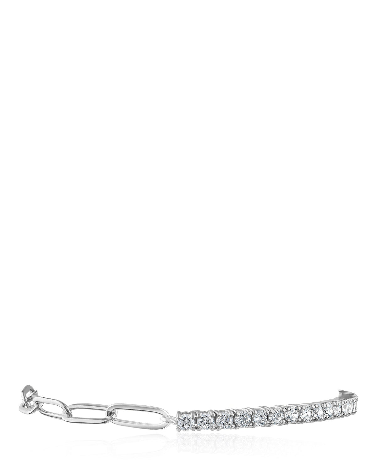 CZ and Chain Bracelet