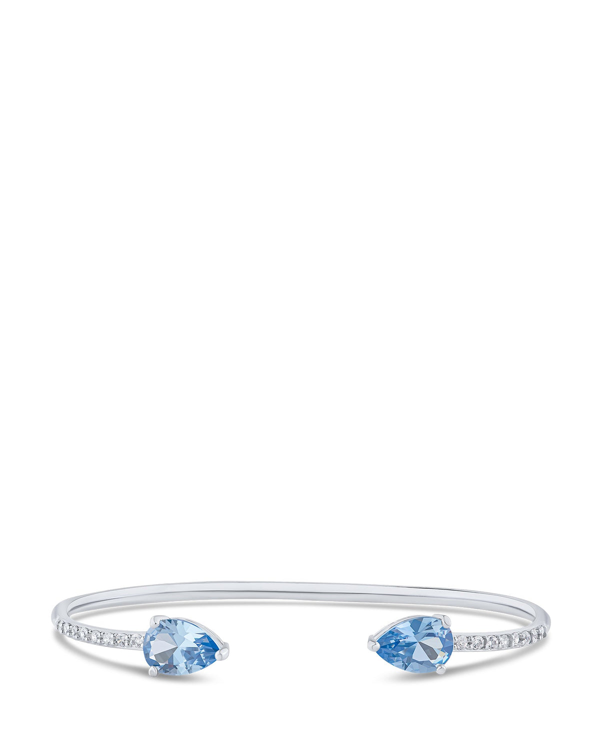 Pear CZ Open Cuff