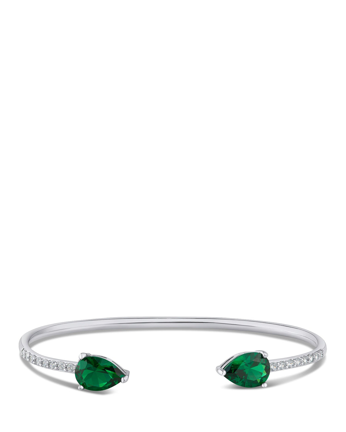 Pear CZ Open Cuff