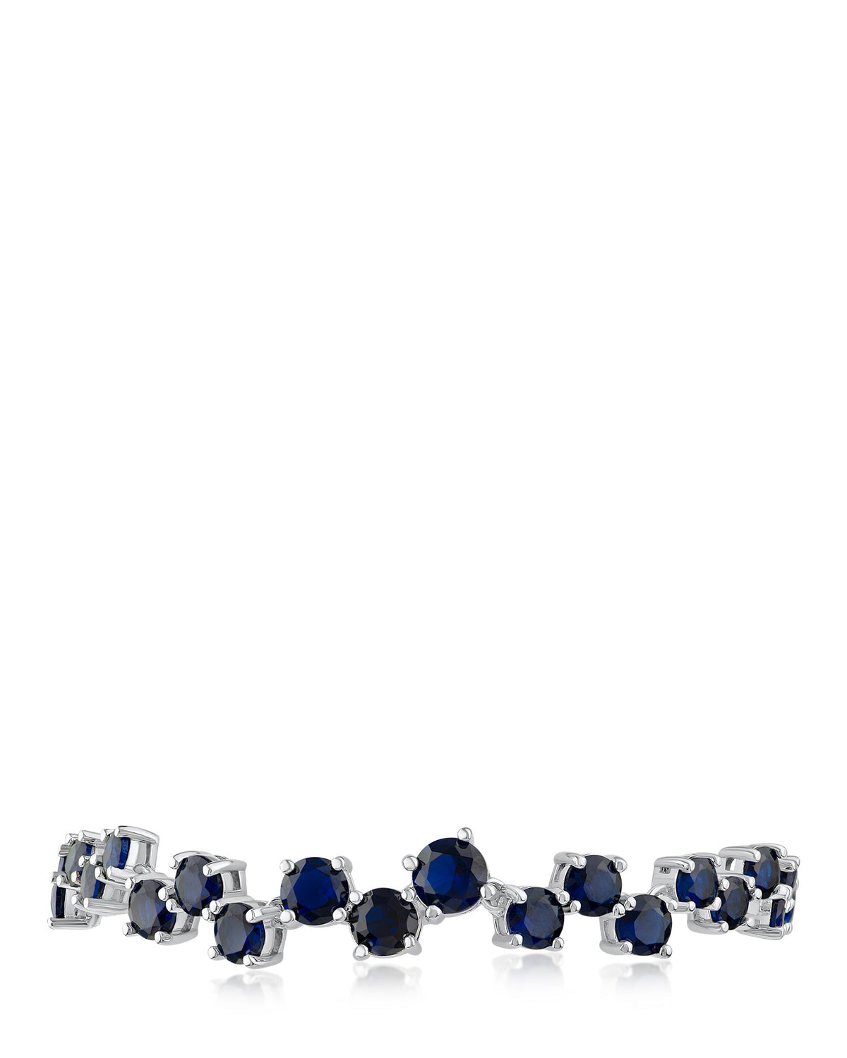 Round CZ Scattered Bracelet