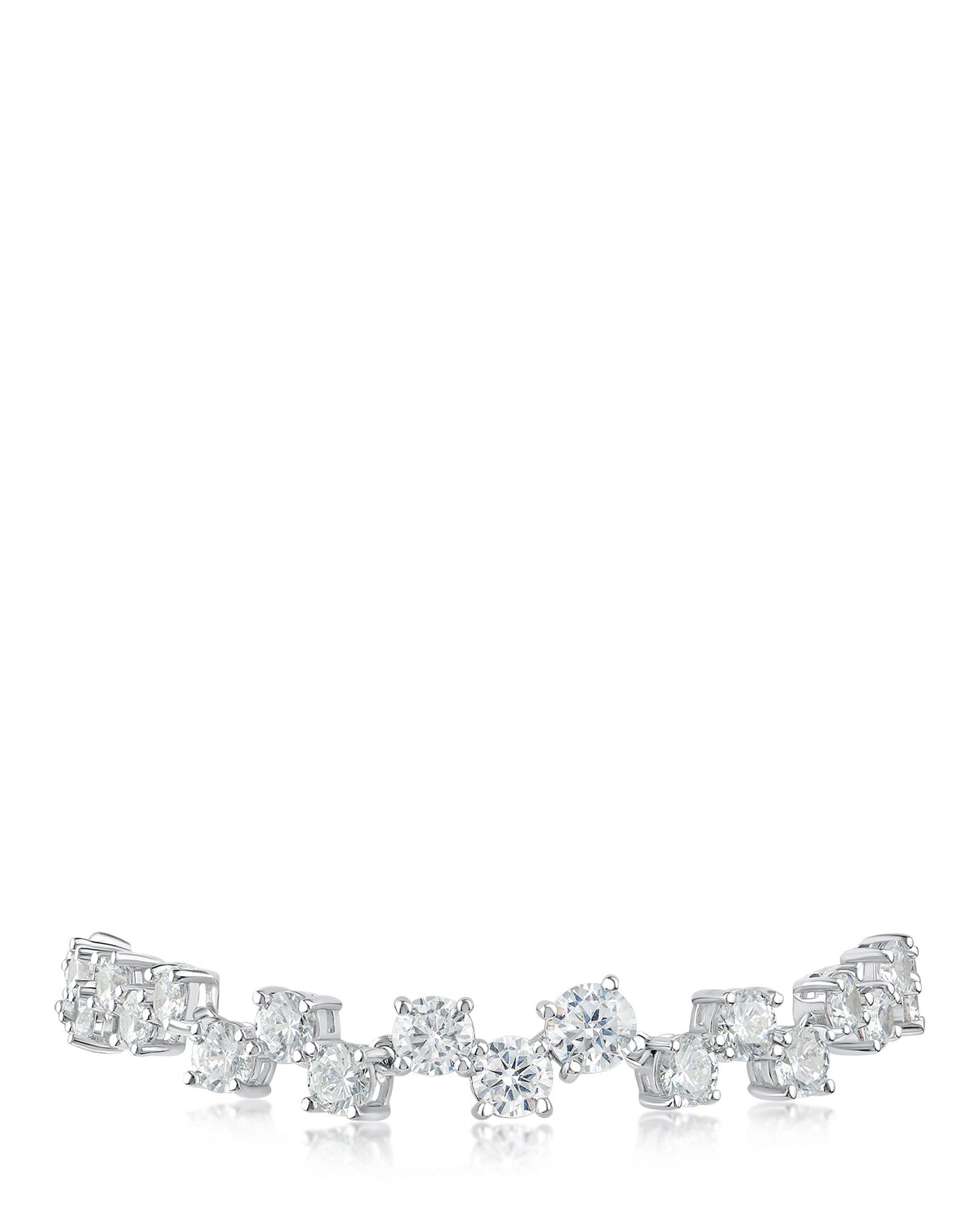 Round CZ Scattered Bracelet
