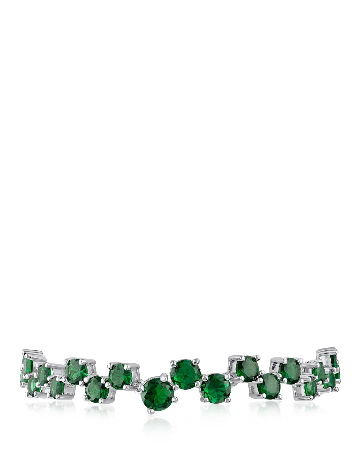 Round CZ Scattered Bracelet