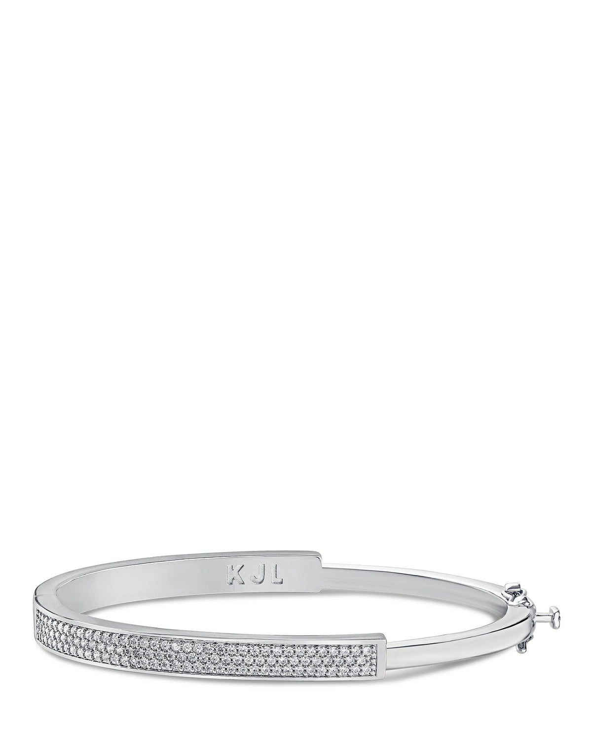 Pave CZ Half Wide Bangle