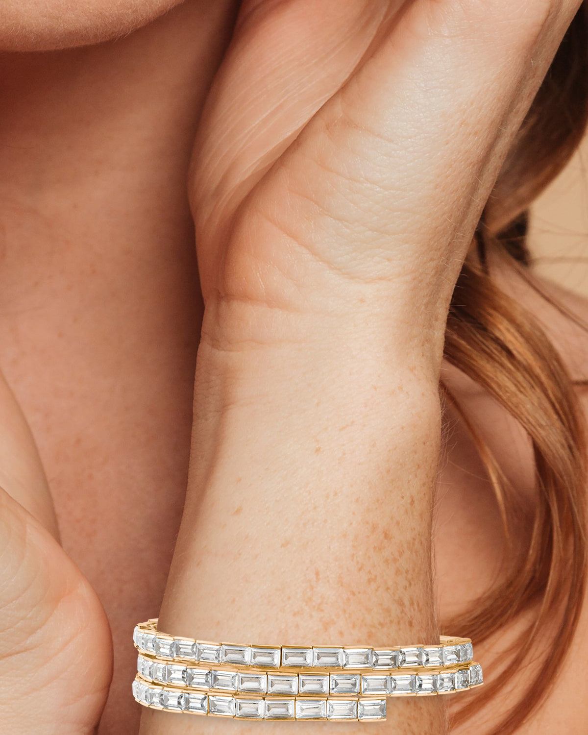 Baguette CZ Wrap Bracelet