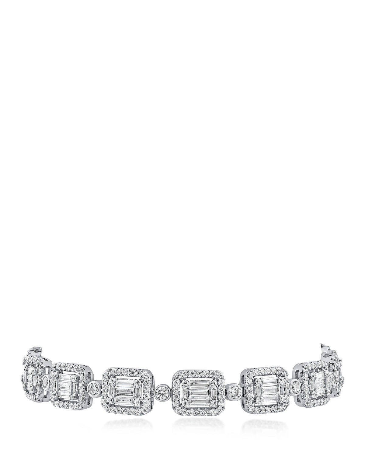 Baguette CZ Framed Rectangle Bracelet