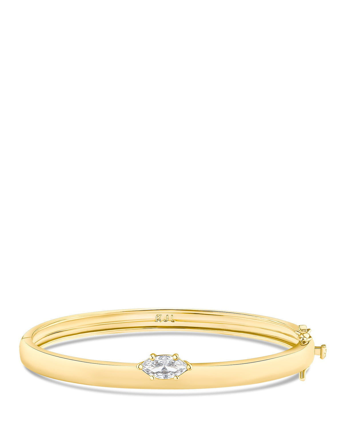Marquise CZ Hinged Bangle