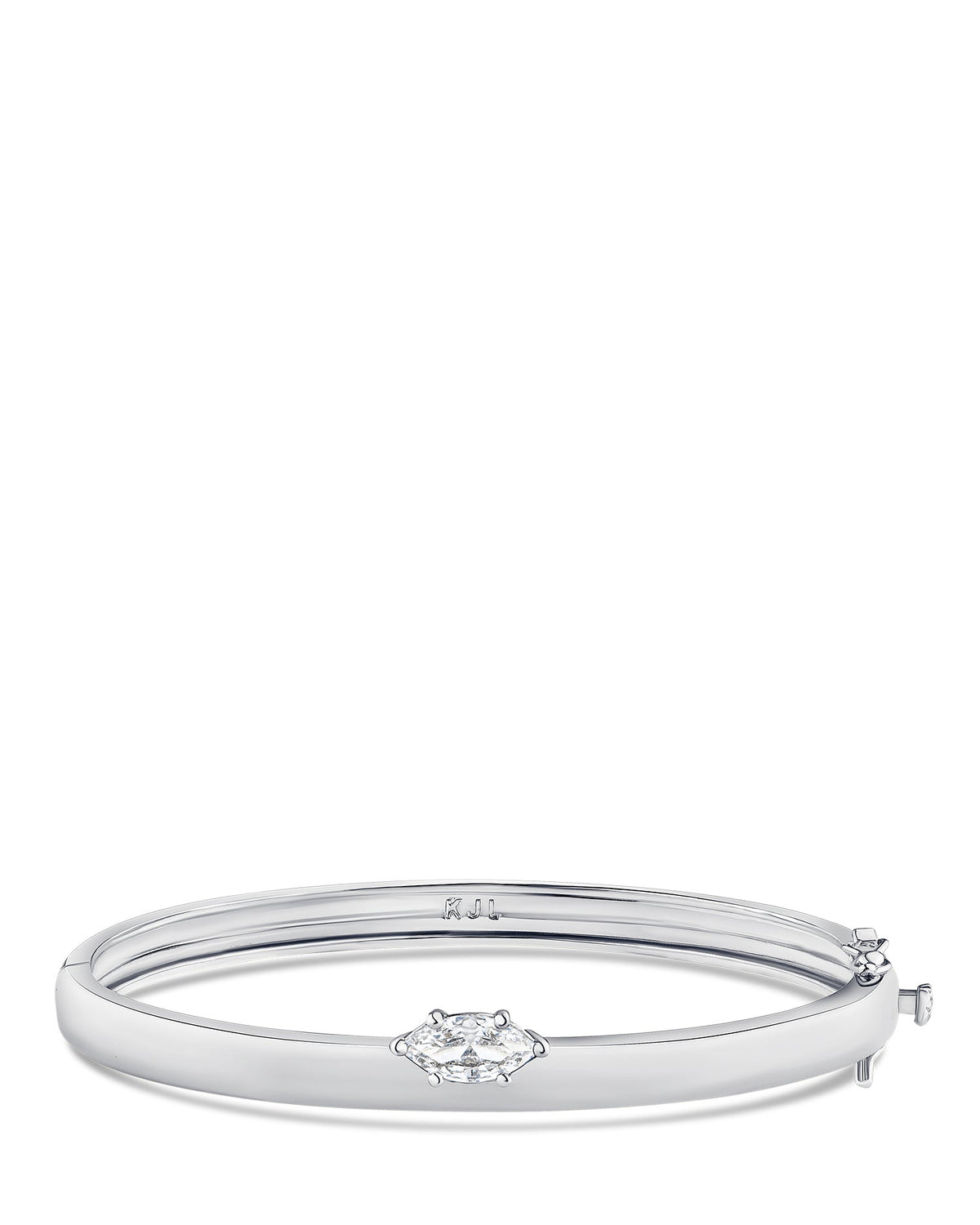 Marquise CZ Hinged Bangle